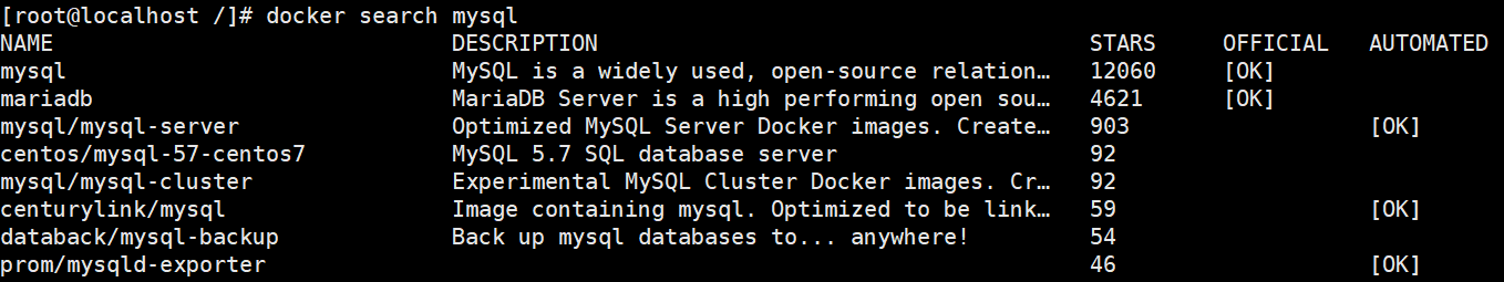 Docker无介绍快使用，docker拉取mysql5.7及使用（四）