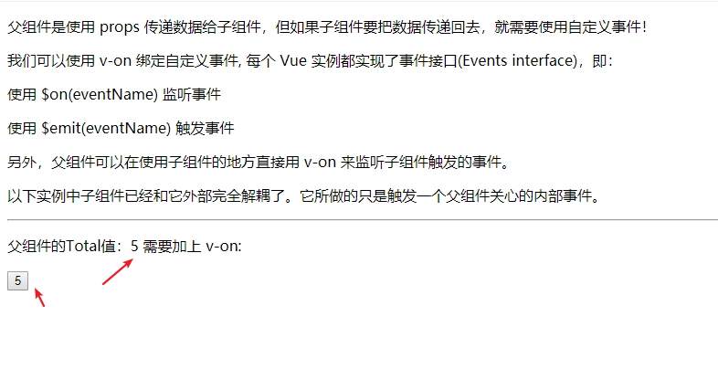 Vue学习使用系列六【自定义事件子传父的方法实现】
