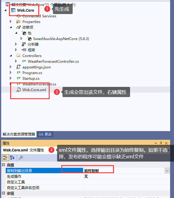 三：.net core（.NET 6）给swagger添加文档注释详细步骤