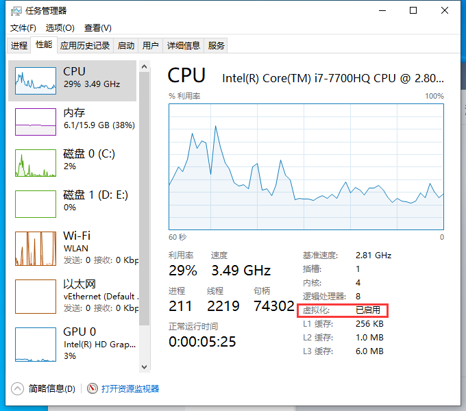 一：windows10开启虚拟化服务(也可用于部署docker提前准备)