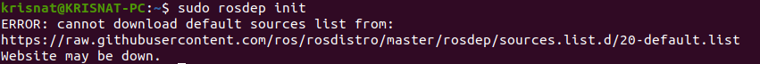 sudo rosdep init