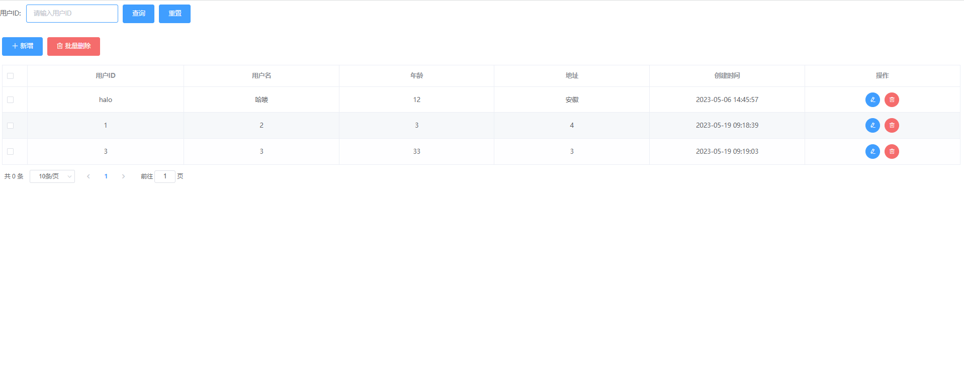 【小小demo】Springboot + Vue 增删改查