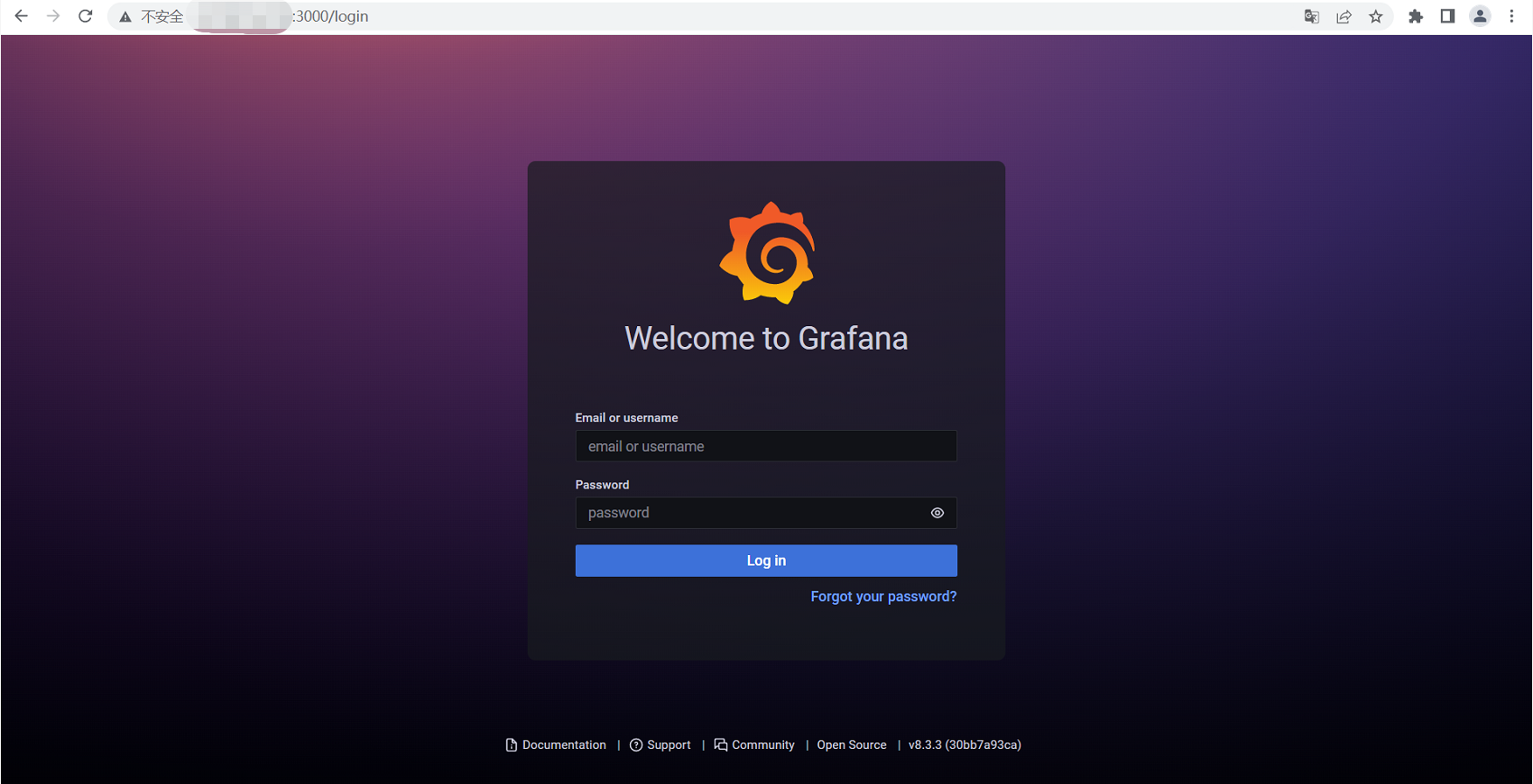 grafana登录页