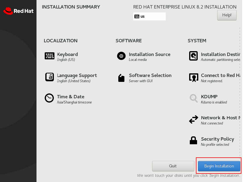 RHCE01-Redhat 8 的安装和初始配置